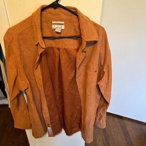 Button down: Earth tone rusty orange